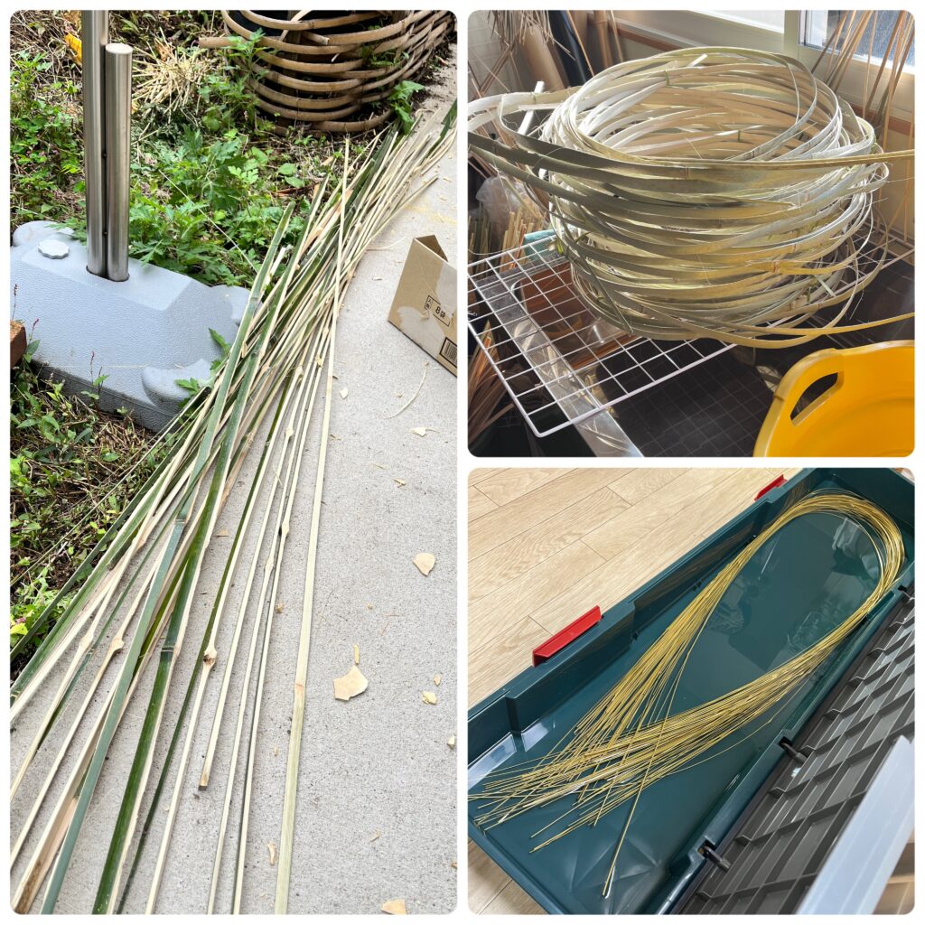 長ひご・縁巻き用ひご(新子竹)作りのレッスン